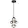 Artcraft Astra 9" Wide Black Smoke Glass LED Mini Pendant
