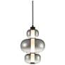 3_Artcraft Astra 9" Wide Black Smoke Glass LED Mini Pendant more views