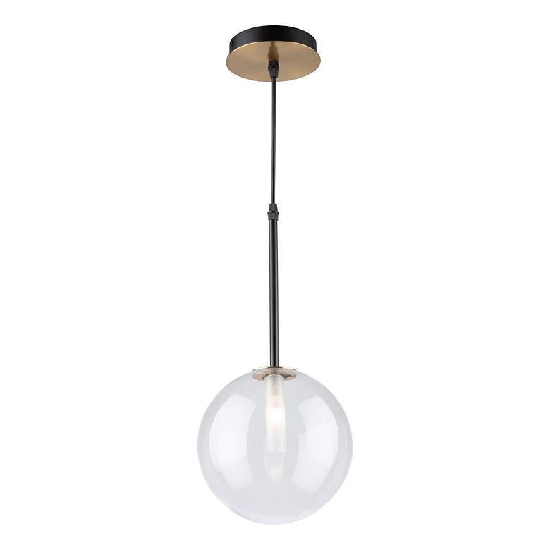 Image 2 Artcraft Aurelia 1-Light Pendant Matte Black & Brass more views