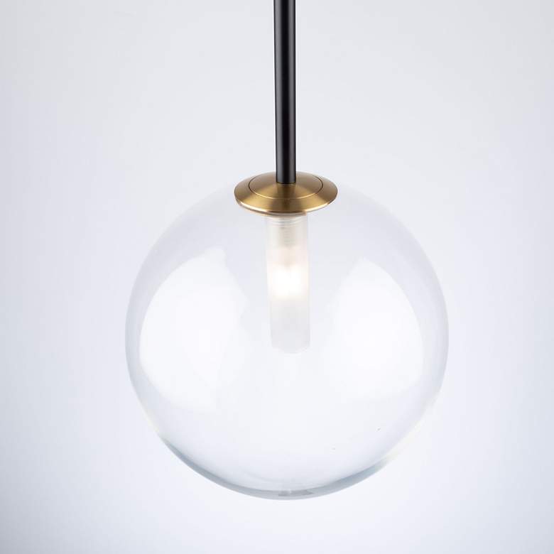 Image 4 Artcraft Aurelia 1-Light Pendant Matte Black & Brass more views