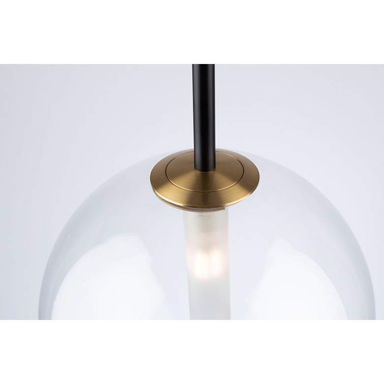 Image 5 Artcraft Aurelia 1-Light Pendant Matte Black & Brass more views
