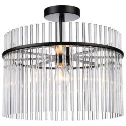 Artcraft Ava 15 3/4" Wide Black Ceiling Light