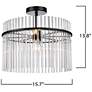 Artcraft Ava 15 3/4" Wide Black Ceiling Light