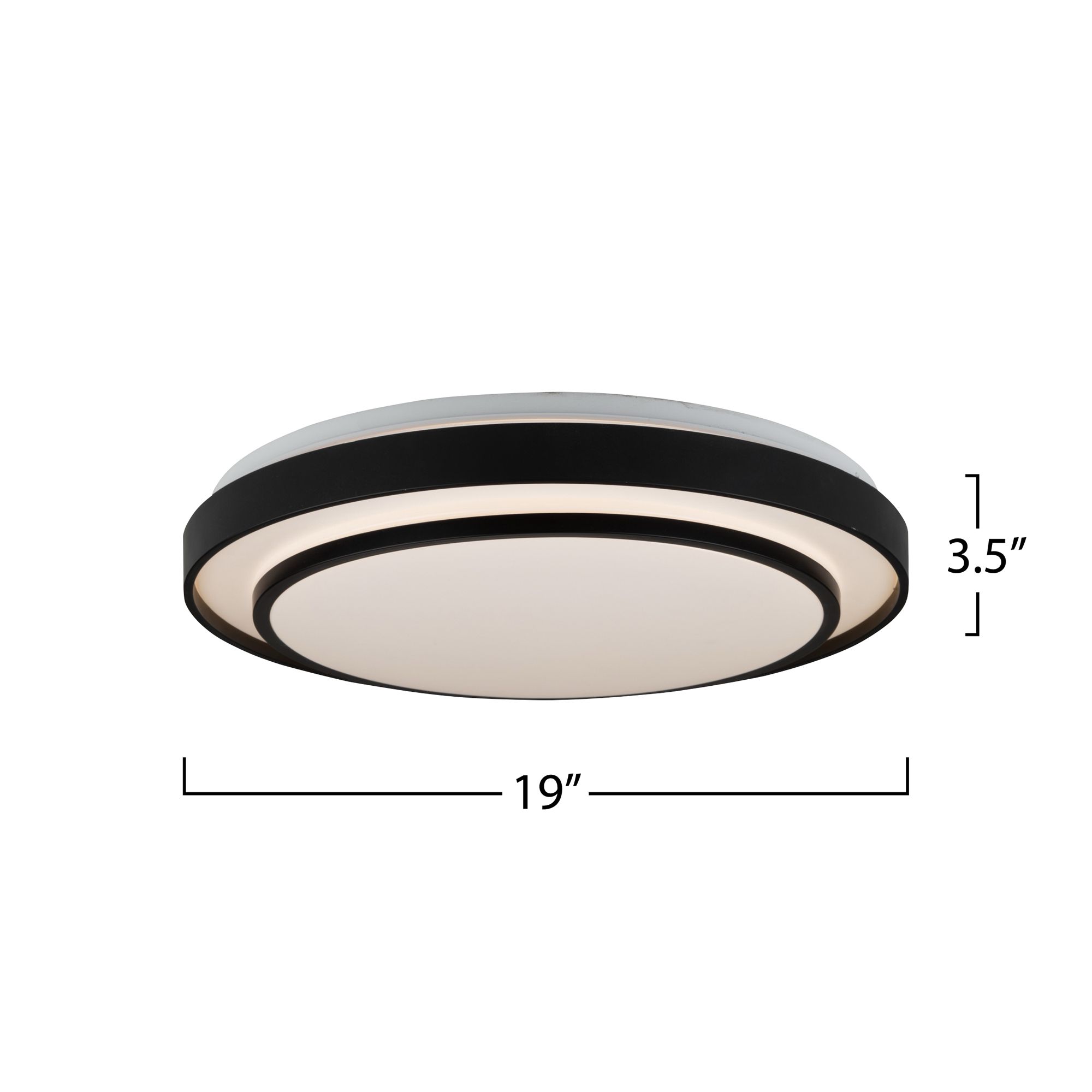 Artcraft Aziza 19" Wide Black Finish Modern Disc LED Ceiling Light