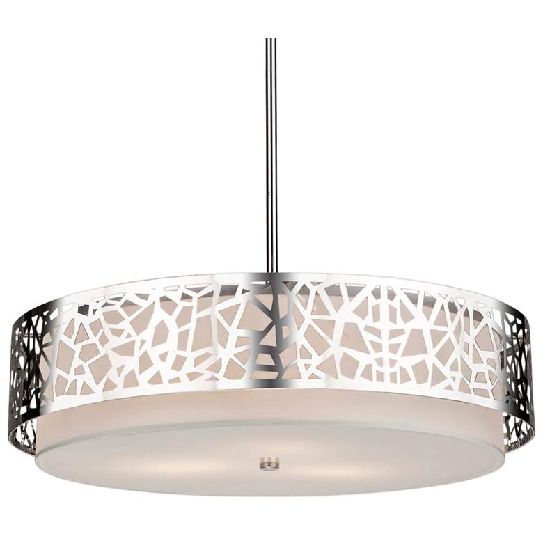 Image 1 Artcraft Bayview 20" Wide Chrome and White Pendant Light