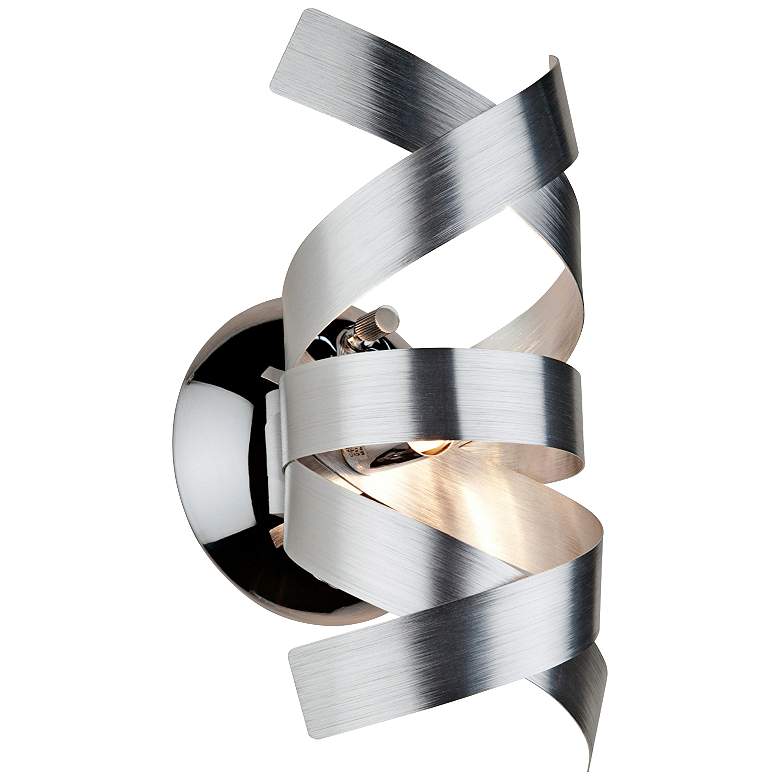 Image 1 Artcraft Bel Air 9" High Brushed Chrome Modern Wall Sconce