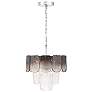 2_Artcraft Bianca 15 3/4"W Nickel and Smoke Glass Chandelier more views