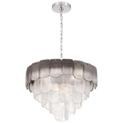ArtCraft Bianca 24 3/4"W Nickel and Smoke Glass Chandelier