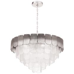 ArtCraft Bianca 32 1/4"W Nickel and Smoke Glass Chandelier
