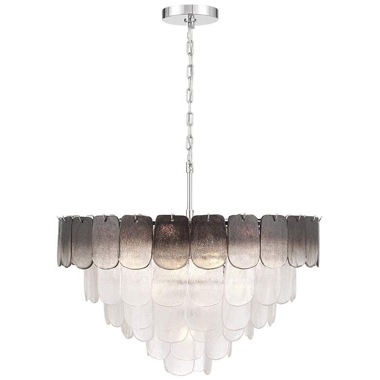Image 2 ArtCraft Bianca 32 1/4"W Nickel and Smoke Glass Chandelier more views