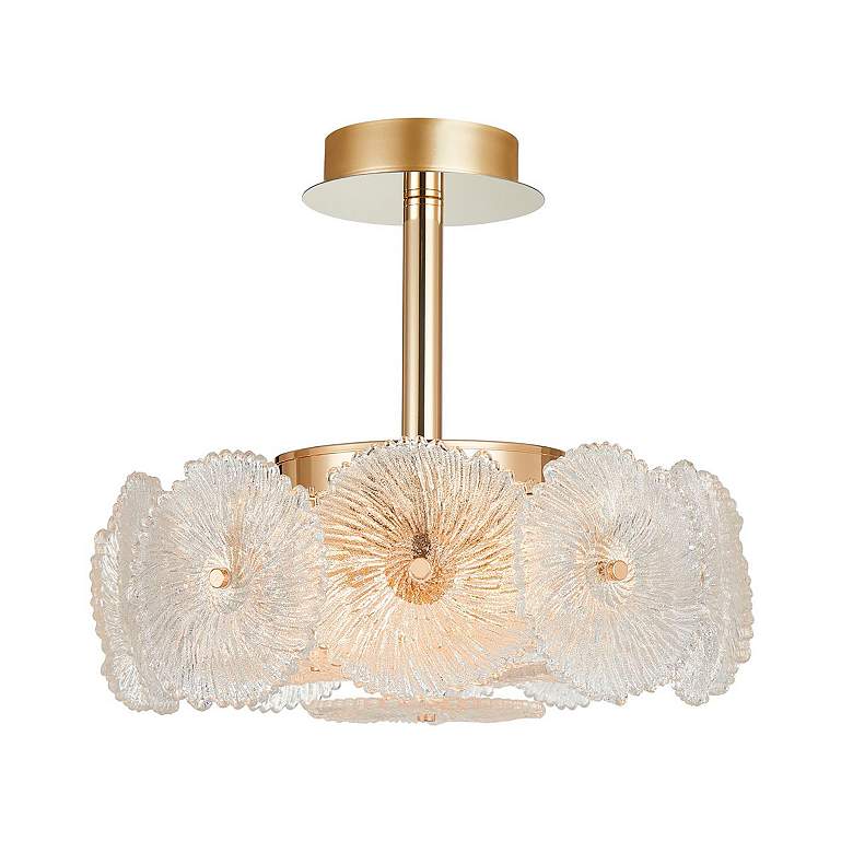 Image 2 Artcraft Bloom 15 3/4" Wide Brass Art Shade Ceiling Light more views