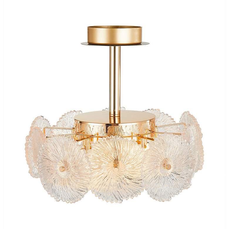 Image 3 Artcraft Bloom 15 3/4" Wide Brass Art Shade Ceiling Light more views
