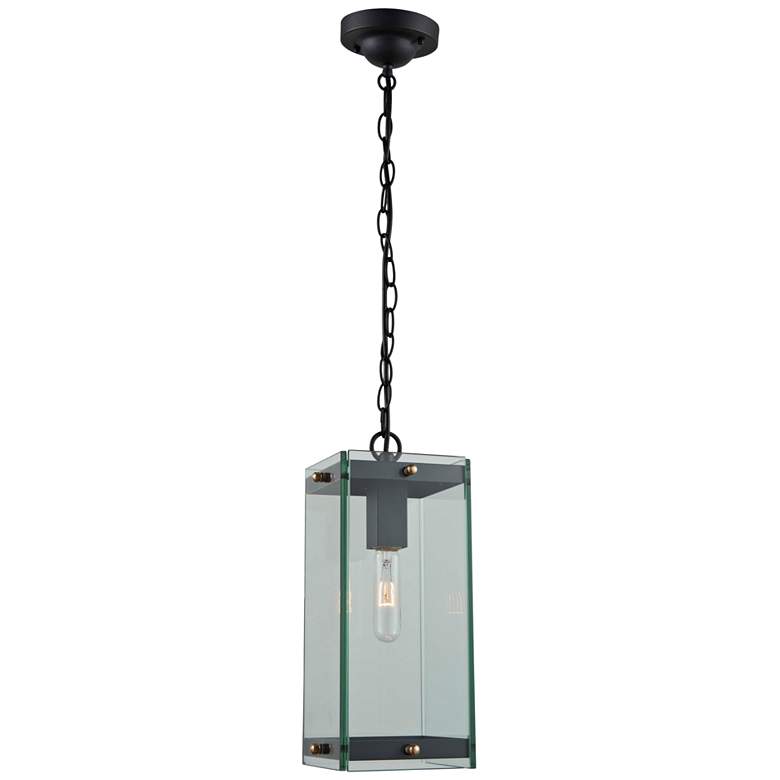 Image 1 Artcraft Bradgate 16" High Matte Black Outdoor Hanging Light