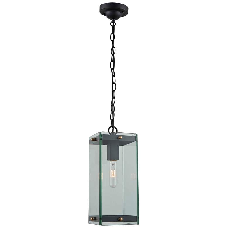 Image 1 Artcraft Bradgate 16 inch High Matte Black Outdoor Hanging Light