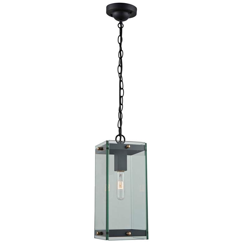 Image 1 Artcraft Bradgate 19 1/4"H Matte Black Outdoor Hanging Light