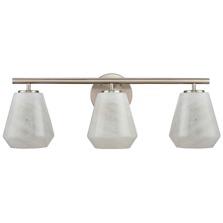 Image 3 ArtCraft Brooke 22 1/2"W Brushed Nickel 3-Light Bath Light more views