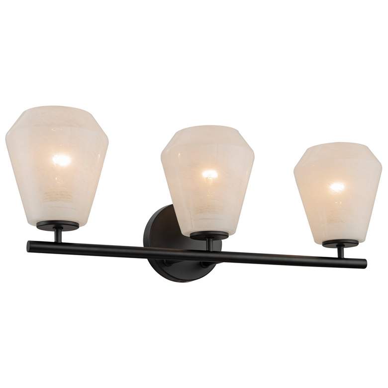 Image 1 ArtCraft Brooke 22 1/2" Wide Black 3-Light Vanity Bath Light