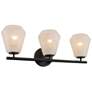 1_ArtCraft Brooke 22 1/2" Wide Black 3-Light Vanity Bath Light