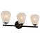 ArtCraft Brooke 22 1/2" Wide Black 3-Light Vanity Bath Light