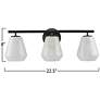 7_ArtCraft Brooke 22 1/2" Wide Black 3-Light Vanity Bath Light more views
