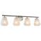 ArtCraft Brooke 31 1/4"W Brushed Nickel 4-Light Bath Light