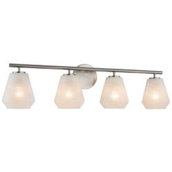 ArtCraft Brooke 31 1/4"W Brushed Nickel 4-Light Bath Light