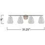 7_ArtCraft Brooke 31 1/4"W Brushed Nickel 4-Light Bath Light more views