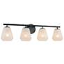 1_ArtCraft Brooke 31 1/4" Wide Black 4-Light Vanity Bath Light