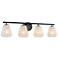 ArtCraft Brooke 31 1/4" Wide Black 4-Light Vanity Bath Light