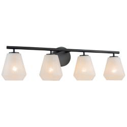 ArtCraft Brooke 31 1/4" Wide Black 4-Light Vanity Bath Light