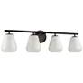 2_ArtCraft Brooke 31 1/4" Wide Black 4-Light Vanity Bath Light more views