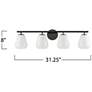 7_ArtCraft Brooke 31 1/4" Wide Black 4-Light Vanity Bath Light more views