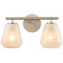 1_ArtCraft Brooke 8" High Brushed Nickel 2-Light Wall Sconce