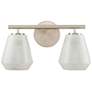 2_ArtCraft Brooke 8" High Brushed Nickel 2-Light Wall Sconce more views