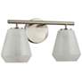 3_ArtCraft Brooke 8" High Brushed Nickel 2-Light Wall Sconce more views