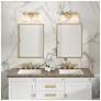 6_ArtCraft Brooke 8" High Brushed Nickel 2-Light Wall Sconce more views
