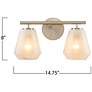 7_ArtCraft Brooke 8" High Brushed Nickel 2-Light Wall Sconce more views