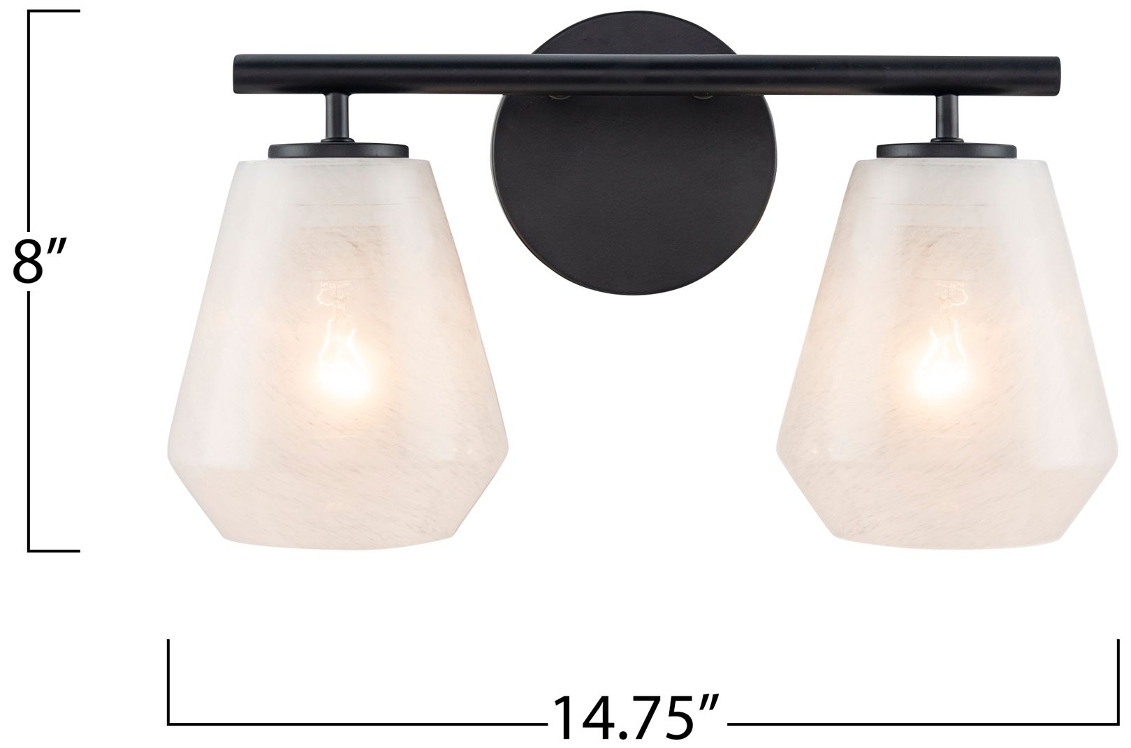 Image 7 ArtCraft Brooke 8" High Black 2-Light Wall Sconce more views