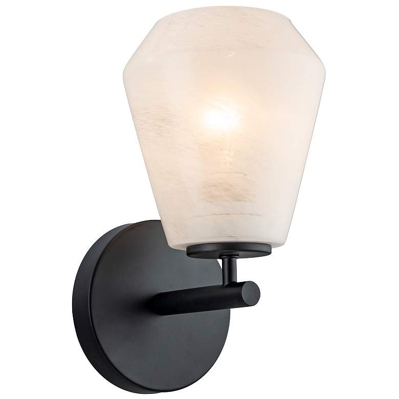 Image 1 ArtCraft Brooke 9 1/4" High Black Wall Sconce