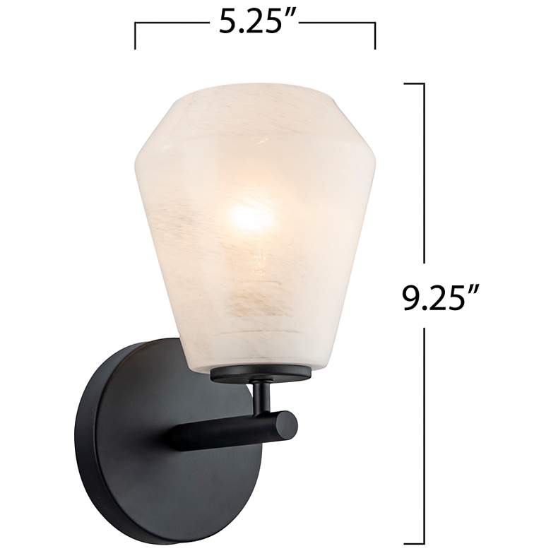 Image 7 ArtCraft Brooke 9 1/4" High Black Wall Sconce more views