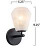 7_ArtCraft Brooke 9 1/4" High Black Wall Sconce more views
