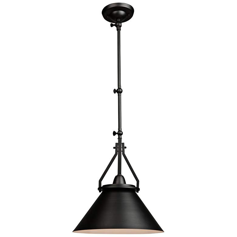 Image 1 Artcraft Brydon 13 1/2" Wide Black Pendant Light