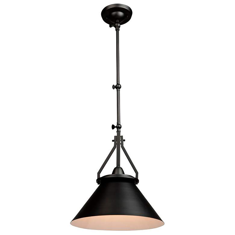 Image 3 Artcraft Brydon 13 1/2" Wide Black Pendant Light more views