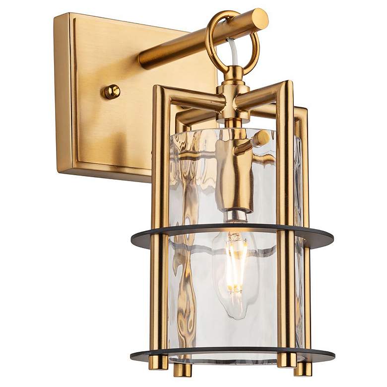 Image 3 Artcraft Buford 10 1/2" High Brushed Brass Wall Sconce more views