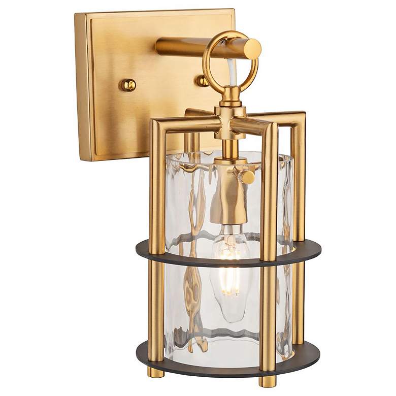 Image 4 Artcraft Buford 10 1/2" High Brushed Brass Wall Sconce more views