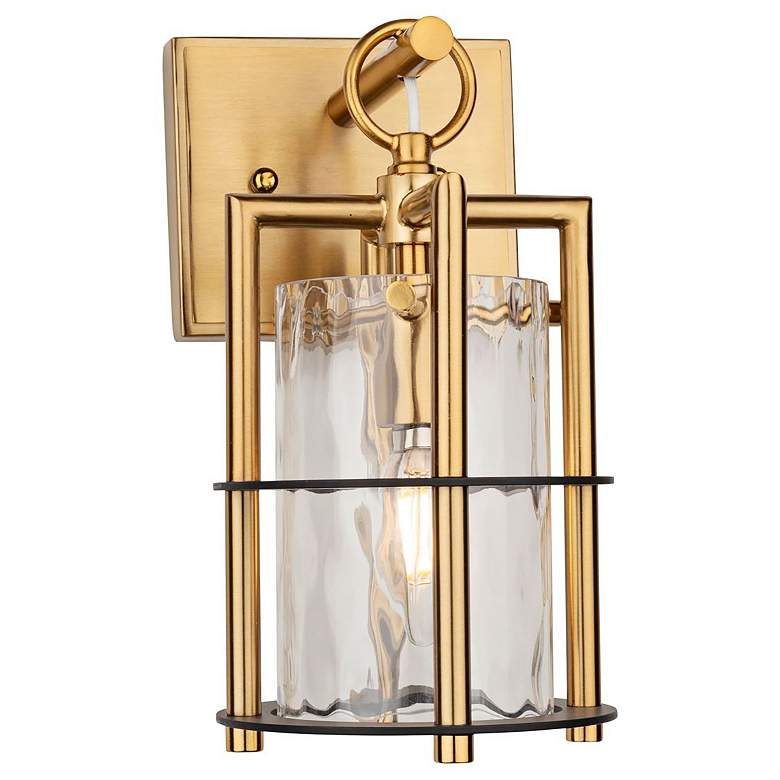 Image 7 Artcraft Buford 10 1/2" High Brushed Brass Wall Sconce more views