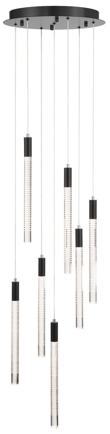 Image 2 ArtCraft Celine 15 3/4" Wide Black LED Multi-Light Pendant more views