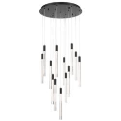 ArtCraft Celine 23 1/2" Wide Black LED Multi-Light Pendant