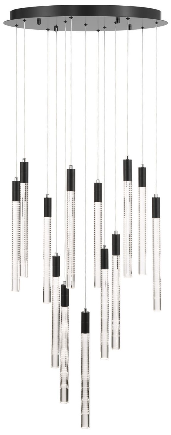 Image 2 ArtCraft Celine 23 1/2" Wide Black LED Multi-Light Pendant more views