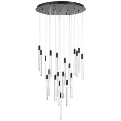 ArtCraft Celine 31 1/2" Wide Black LED Multi-Light Pendant